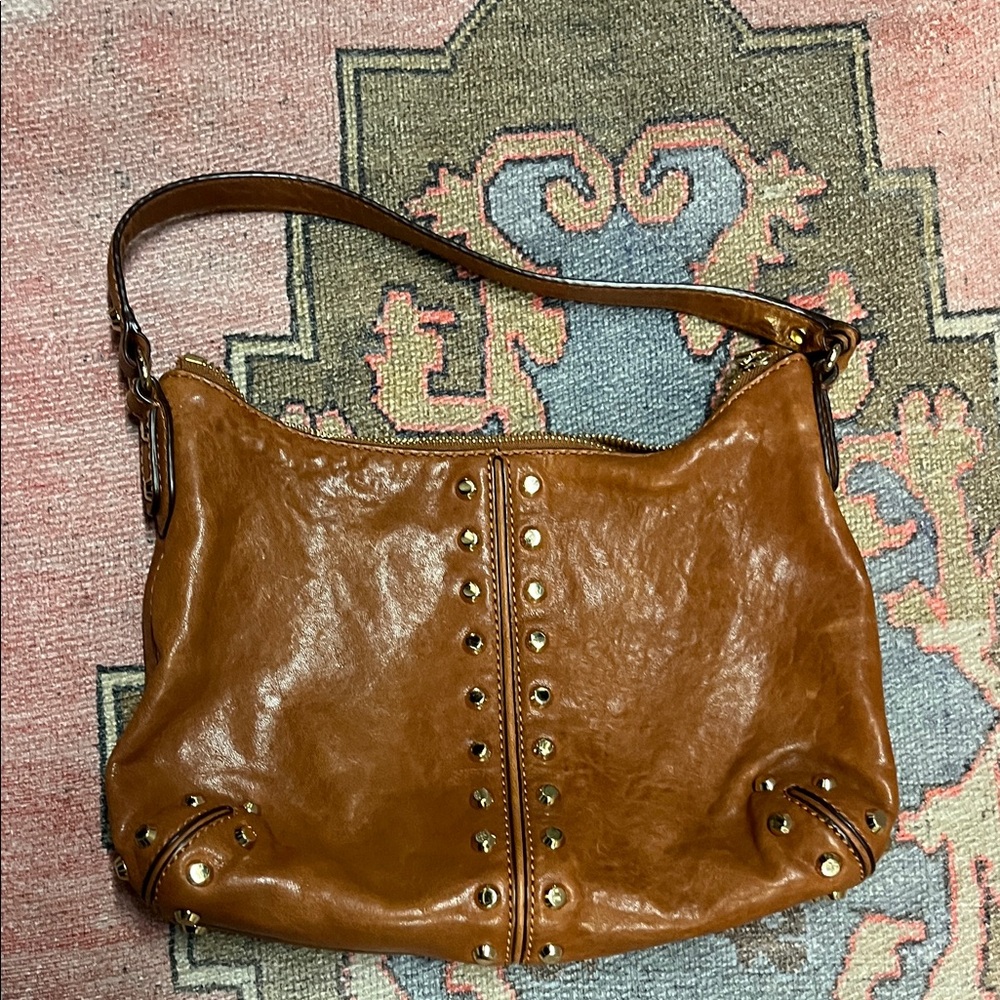 Michael Kors Brown Leather Studded Women's Bag